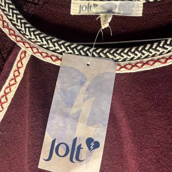 NWT Jolt Sweatshirt with Embroidery on the top shoulders and around bottom Small - Picture 5 of 6